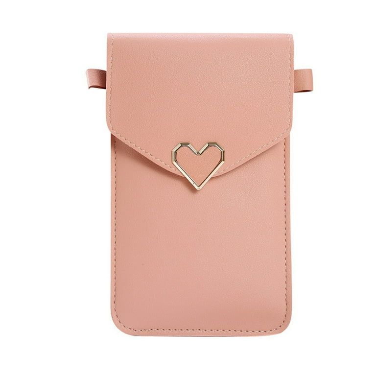Bag For Women Touch Screen Cell Phone Purse Smartphone Wallet Shoulder Strap Handbag PU Leather Casual Solid Crossbody Bags Gray Walmart