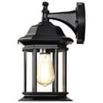 thumbnail image 3 of Nuvo Lighting Hopkins Outdoor Large Wall Light Matte Black Finish Clear Glass, 3 of 7