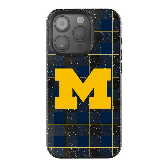 Keyscaper Michigan Wolverines Plaid Bling iPhone Case