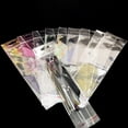thumbnail image 3 of 50pcs Transparent Self Sealing Bag Plastic Self Adhesive Bag with European Hole Hang Packaging for Jewelry Display Retail Inner size 8x14cm 50PCS, 3 of 5