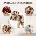 thumbnail image 7 of Haiem Vintage Rose Botanical Art Pattern Women’s Long-sleeve Sleepwear,Sleepwear Set,2-piece Loungewear Set,Soft PJs Comfy Nightwear with Pockets-Small, 7 of 7