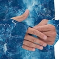 thumbnail image 6 of Dagegui Camo Sun Shirt for Men Quick Dry Breathable UV Protection Hoodie UPF 50+ Long Sleeve Outdoor Walking Hiking Tops Blue M, 6 of 7