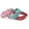 thumbnail image 6 of 1 Pcs Spiked Dog Collar Soft Pu Leather Mushrooms Rivet Spike Studded Puppy Adjustable Cat Collars, 6 of 7