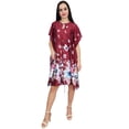 thumbnail image 2 of Bimba Kimono Satin Floral à Cordon pour Femmes Kaftan-26, 2 of 7