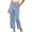 *Light Blue, variant on ClodeEU Women's Summer Straight Leg Capri Jeans with Pockets ,Solid Color Casual Denim Cropped Pants Black,Womens Plus S