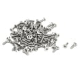 thumbnail image 1 of Unique Bargains M2x6mm 304 Acier Inoxydable Tête Plate Torx Type d'Entraînement Vis Argent Ton 100pcs, 1 of 1