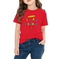 thumbnail image 2 of Babcutegg School Uniform for Kid Girls Pullover Graphic Pattern Comfortable Lapel Causal Fashion Girls Summer Clothes Red Size 4, 2 of 10