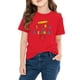 thumbnail image 2 of Blusas y camisas de manga corta con cuello redondo para niños y niñas, camisetas gráficas de manga corta, blusas con estampados bonitos para la temporada escolar., 2 of 9