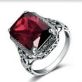 thumbnail image 3 of Elegant Huge Natural 3.5Ct Tanzanite 925 Silver Ruby Ring Women Wedding Engagement Size 6-10, 3 of 5