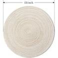 thumbnail image 4 of Round Placemats Set of 4 Round Table Placemats Braided Cotton Place Mats 15 inch for Kitchen Dining Table Holiday Party, 4 of 6