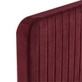 thumbnail image 2 of Pemberly Row Lit Plateforme Simple en Velours de Performance Capitonné à Canaux, Rouge Bordeaux, 2 of 8