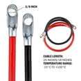thumbnail image 3 of CARTMAN 4AWG 24-Inch Battery Inverter Cables Set, 4Gauge x 24"(1 Positive & 1 Negtive) for Car, Truck, RV, Solar, 3 of 7