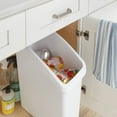 thumbnail image 3 of Under Sink Waste and Sorting Can Compact Kitchen Trash Can, 5.8 Gallon, White, Textured Finish, 3 of 8