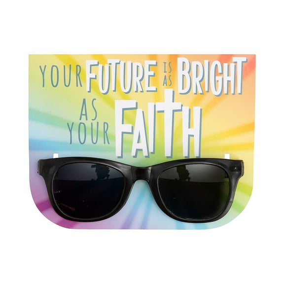 Fun Express "Your Future’s as Bright as Your Faith" Sunglasses with Card -12 Pieces