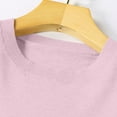 thumbnail image 4 of Difdany Women Long Sleeve Sweater Fall Winter Basic Casual Crewneck Sweaters 2024 Slim Fit Going Out Classic Pullover Tops Pink M, 4 of 5