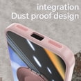 thumbnail image 6 of for Google Pixel 8a Back Case with Lens Protector, Slim TPU Frame Rotating Ring Bracket Magnetic PC Clear Back Anti-Scratch Anti-fingerprint Phone Case for Google Pixel 8a, Pink, 6 of 7