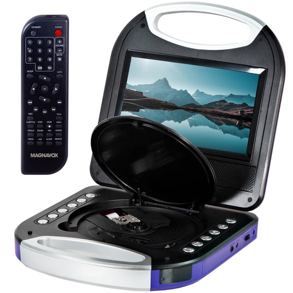 Reproductor de DVD portátil Magnavox MTFT750 7" recargable morado