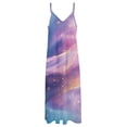 thumbnail image 4 of Purple Blue And Gold Wave Sleeveless Dress Women's Luxury Party Dress Birthday Dresses for Women, 4 of 7