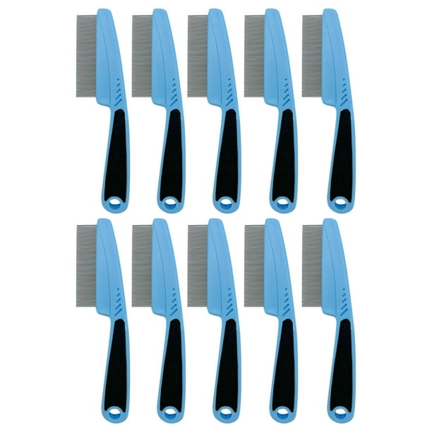 Peine antipulgas para perros, gatos y pequeños animales con dientes finos de acero inoxidable. Cuidado suave para todo tipo de pelajes.