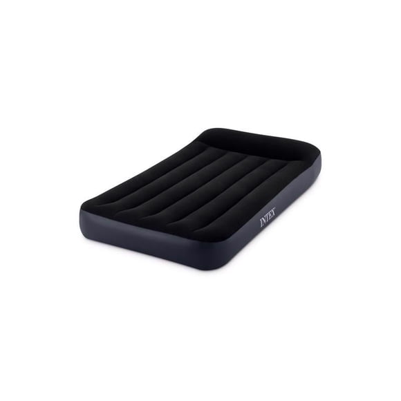 Colchón inflable Intex Dura-Beam negro/azul Queen con bomba
