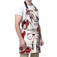thumbnail image 4 of Yehwow Watercolor Red Lipstick Perfumes High Heels Bib Apron For Kitchen BBQ Gardening With Adjustable Neck Strap 27x31 Inch, 4 of 4