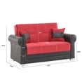 thumbnail image 6 of Ottomanson Convertible Sleeper Loveseat with Hidden Storage, Firm Seating, Burgundy, 6 of 7