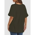 thumbnail image 3 of Women's Oversized T Shirts Short Sleeve Crewneck Summer Tops Casual Loose Basic Tee Shirts Trendy Clothes, 3 of 4