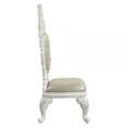 thumbnail image 4 of Acme Furniture Vanaheim Side Chair (Set-2) Beige Synthetic Leather & Antique White, 4 of 4