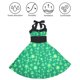 thumbnail image 4 of FELTECHELECTR Vestido de moda con cuello redondo, cintura alta y escote cruzado, estampado de trébol para el Día de San Patricio, talla M (verde), 4 of 7
