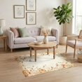 thumbnail image 3 of ODIKA 4'x6' Ultra-Soft Area Rug, Carpetas Traditional Vintage Botanical Blossoms Faded Flower None Washable, Bare feet friendly, Silk-Touch for Bedroom Home office, 3 of 7