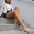 thumbnail image 4 of Cushionaire Elche Closed Toe Wedge Sandals for Women, Platform Espadrilles Heels With Adjustable Buckle, 4 of 22