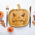 thumbnail image 2 of PEIBang Halloween Wooden Serving Platter,Ghost/Pumpkin Shape Serving Tray,Halloween Wood Charcuterie Board for Fall Dinnerware Supplies, 2 of 5