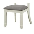 thumbnail image 3 of Nmkwnr Pack of 2 Dining Chair with Wood Frame, Fabric Upholstered Side Chairs for Dining Room, Living Room, White, 3 of 8