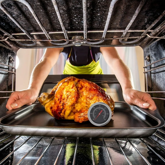 ifundom Black Stainless Steel Oven Thermometer with Clear Scale for Accurate Cooking Temperature, and Kitchen Tool