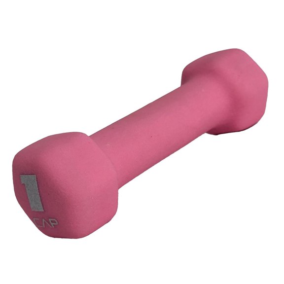 CAP, 1lb Neoprene Dumbbell, Pink, Single