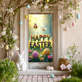 thumbnail image 6 of Floral Design Easter Bunny Happy Easter Banner Party Decoration Background for Easter Celebrations Easter Egg Hunts Photography Props Family Gatherings, 6 of 7