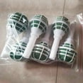 thumbnail image 4 of 10PCS Foam Floral Handle Bouquet Holders Handle Bouquet Holder Arrangement Foam Kit Wedding Supplies,10 * Bouquet frame,White&green, 4 of 6