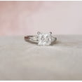 thumbnail image 3 of SOLITAIRE JEWELS 3.00CT Princess & Tapered Baguette Cut Three Stone Moissanite Engagement Ring Solid 18k White Gold, 18k White Gold Solitaire Ring, 3 of 6