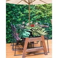 thumbnail image 3 of Hokiten Outdoor Tablecloths with Umbrella Hole & Zipper, Palm Leaf Rectangle Tablecloth 52x70 Inch, Green Tropical Plant Summer Nature Scenery Waterproof Table Cloth, Patio/Pool/Picnic Table Covers, 3 of 7