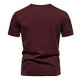 thumbnail image 4 of Short Sleeve T Shirts Tshirts for Men Comfy Bamboo Viscose Tee Shirts V Neck Moisture-Wicking Undershirt T-shirts (M, Wine), 4 of 6