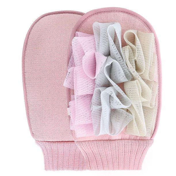 Guante exfoliante profundo, exfoliante corporal, exfoliante, guante de lufa para ducha de baño de doble cara y doble uso, el mejor baño de ducha, sauna hammam, eliminador de célula