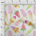 thumbnail image 2 of oneOone Cotton Poplin White Fabric Ice Cream Cone Sewing Fabric By The Yard Printed Diy Clothing Sewing Supplies 42 Inch Wide, 2 of 6