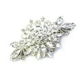 thumbnail image 3 of Gorgeous Clear Crystal Big Floral Hair Barrette Clip, 3 of 4