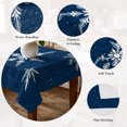 thumbnail image 5 of Navy Blue Christmas Table Cloth Waterproof Tablecloths, Xmas Snowflake Winter Tablecloth Dining Table Cover for Kitchen Party Tabletop Outdoor, Square Tablecloth 54x54 Inch, 5 of 9