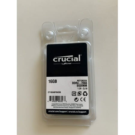 Crucial 16GB Mhz PC4 21300 Laptop Memory CT16G4SFRA266