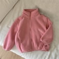 thumbnail image 7 of UQJfacai Girls Fleece Jacket Kids Casual Soft Sherpa Lined Zip Up Stand Collar Warm Winter Coat Outerwear with Pockets 2-12 Years, 7 of 7