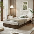 thumbnail image 1 of Solid Wood Platform Bed with Sturdy Wooden Slats, Modern Minimalist Design Space-Saving Bed Frame, No Box Spring Needed, Easy Assembly, 1 of 19