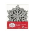 thumbnail image 5 of (3 pack) Glitter Snowflake Ornaments, 20 Count, by Holiday Time, 5 of 7