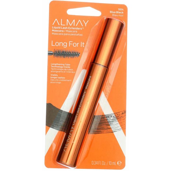 Extensores de pestañas líquidos Almay de Mascara, azul y negro, 10 ml