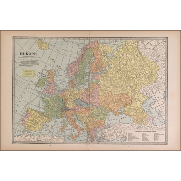24"x36" Gallery Poster, map of europe 1927 P2